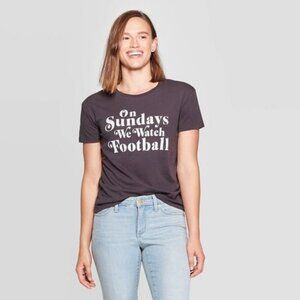 Fifth SUN Sunday Football Shirt Womens On Sunday We Watch Football T Shirt